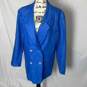 HERMAN GEIST linen double breasted blazer jacket